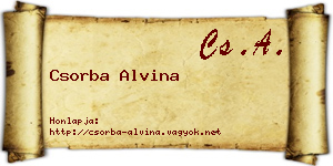 Csorba Alvina névjegykártya